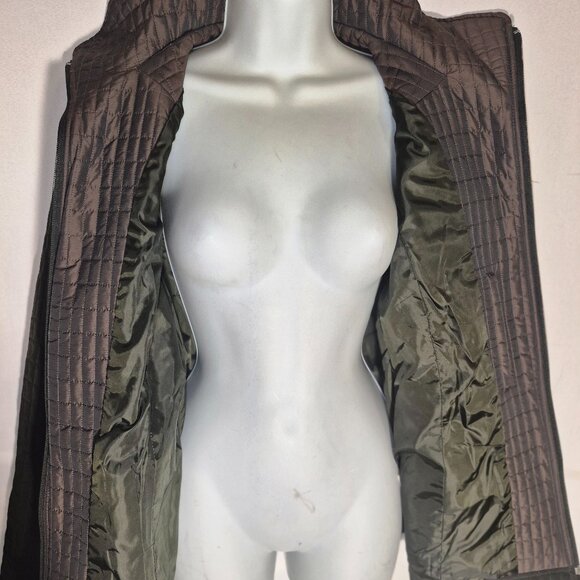 ST. JOHN'S BAY Long jacket, lined, waffled design, black in size Medium - Picture 15 of 16